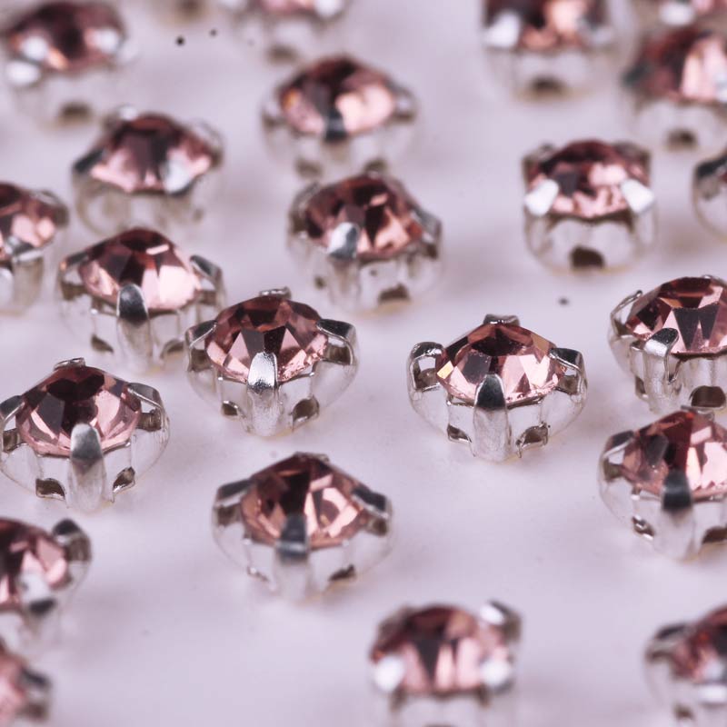 100 stk sten/strass krystal rhinsten glas syet rhinsten til tøj syet på rhinsten på tøj flatback rhinestone: Ti -tz0100