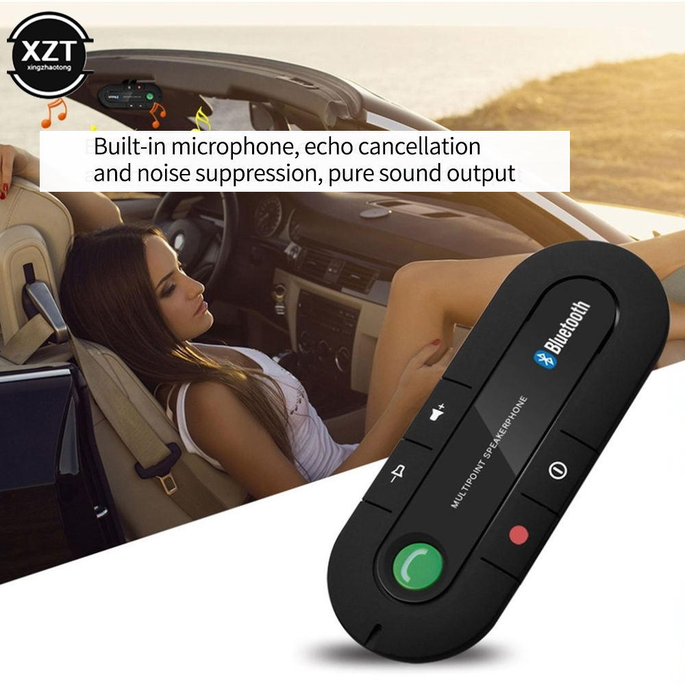 Altavoces inalámbricos Bluetooth para coche, Kit de manos libres, Altavoz Bluetooth, visera solar, reproductor MP3, accesorios para coche