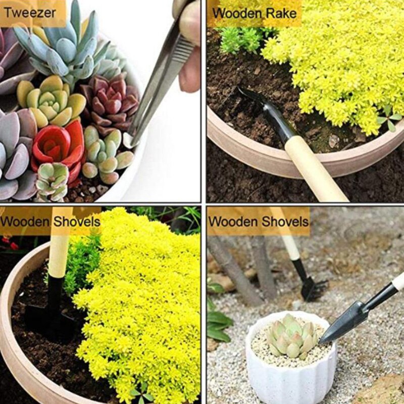 Succulent Plants Tool Mini Garden Hand Transplanting Gardening Tool Set Miniature Planting Indoor Kit Fertilizer Drilling Device
