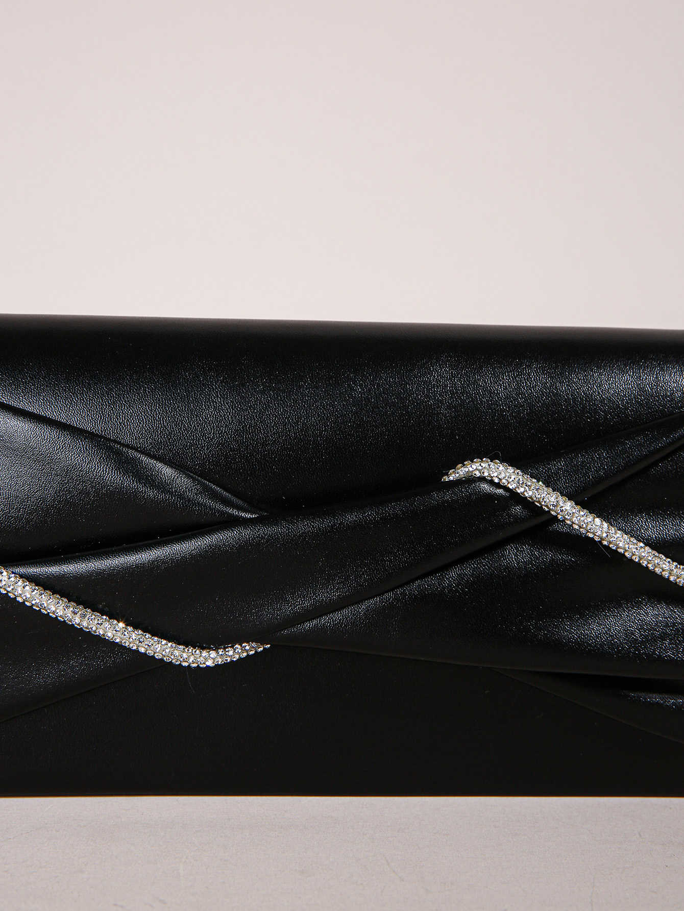 Bolso de mano fruncido con cuerda de cristal brillante para mujer, bolso de mano de noche, monedero de sobre brillante para niña de , Wom