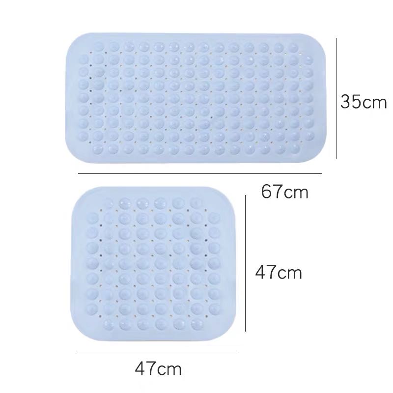Anti-sliding shower mat 36x70cm from the corner shower mat slice of anti-slip rubber suction of antibacterial bath mats: sky blue