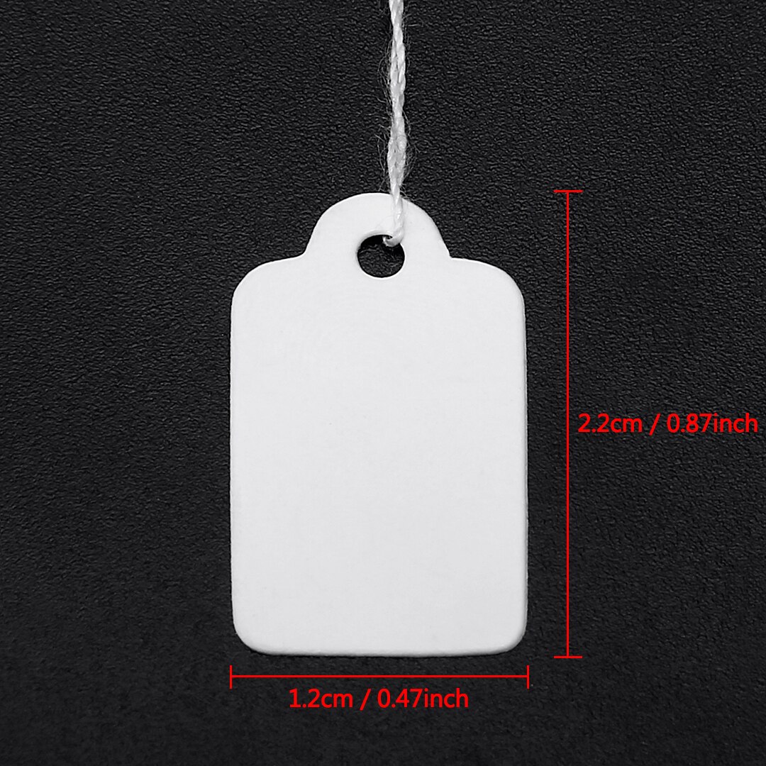 Étiquettes de prix pour vêtements 24x14mm, 500 pièces, rectangulaires, pour cravate, ficelle, bijoux, affichage de vêtements, étiquettes de prix, cartes en papier