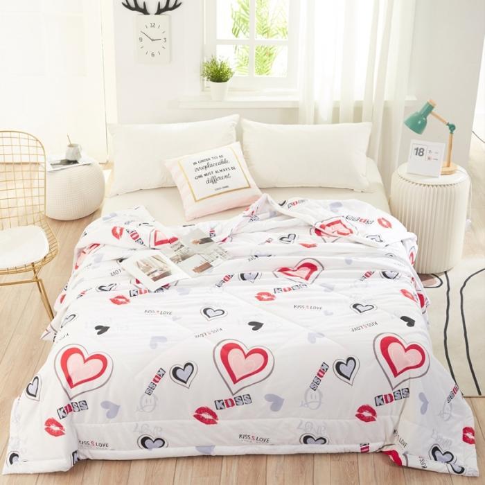 15 Gewassen Quilt Polyester Airconditioning Dekbed Zachte Ademend Koele Deken Dunne Geometrische Print Sprei Bed Cover