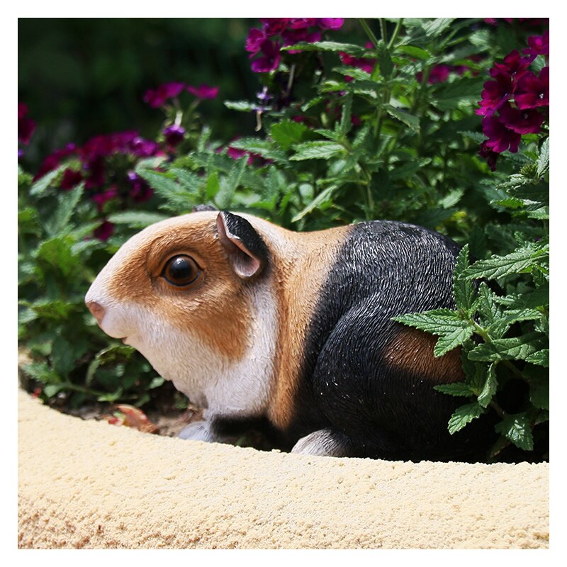 Leuke Tuin Cavia Hars Dier Standbeeld Diy Decoratie Sculptuur Props Voor Huis Kid 'S Room Winkel Tuin Decor Ornament