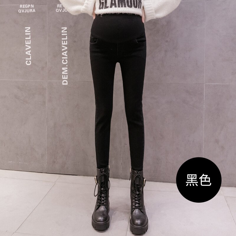 Mutterschaft Jeans für Schwangere Frauen Schwangere Hosen Schwangerschaft Kleidung Frühling Sommer Mom Hose Frauen Hose Mutter Hosen Kleidung: Black / XXL