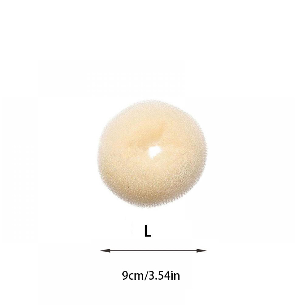 Bulle maker munk magisk skum svamp lätt stor ring hår styling verktyg frisyr hår accessoarer för flickor kvinnor dam: Beige l