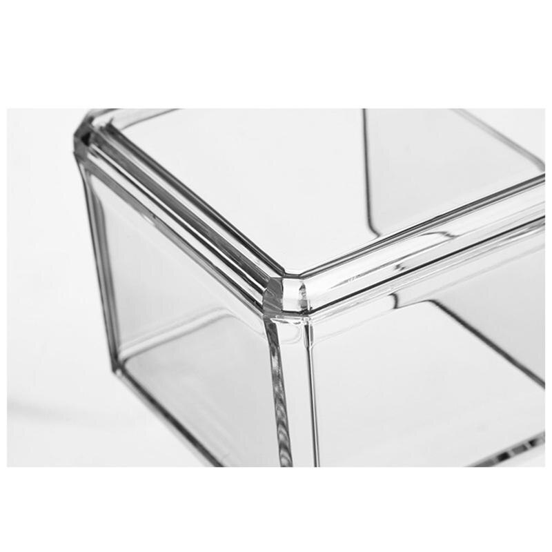 Acrylic Transparency 3 Grids Food Storage Box Stackable Tea Bag Organizer Kitchen Sorting Container with Dustproof Cover
