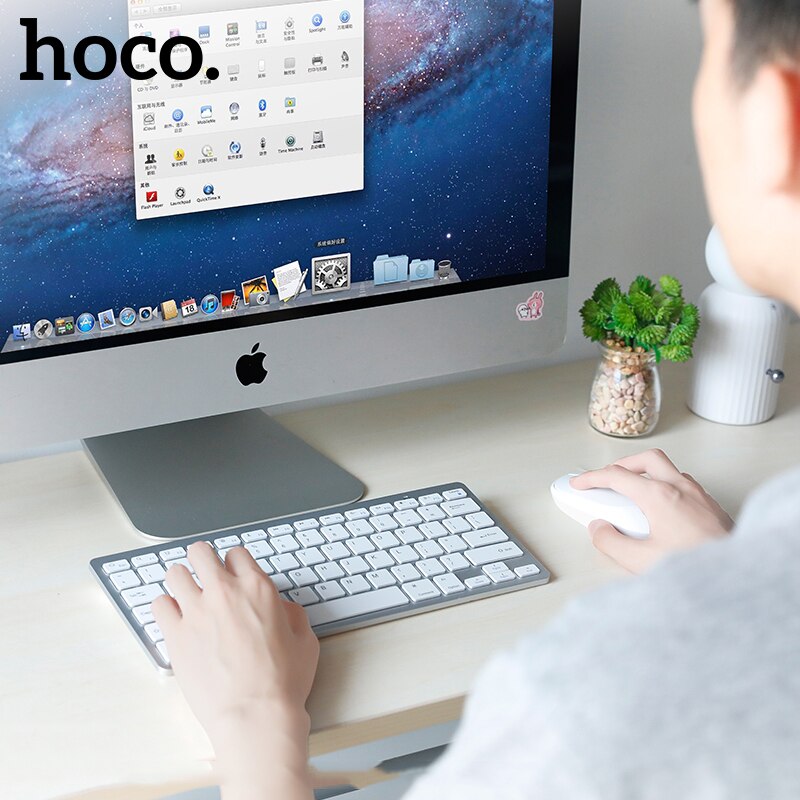 HOCO wireless keyboard and Mouse Protable Mini Keyboard Mouse Combo Set 2.4 Ghz stable connection For Notebook Laptop Mac PC