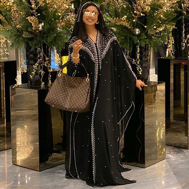 Vestidos africanos de talla grande para mujer, Dashiki, ropa tradicional africana, bata de Boubou, vestido musulmán Aid Eid Mubarak Abaya