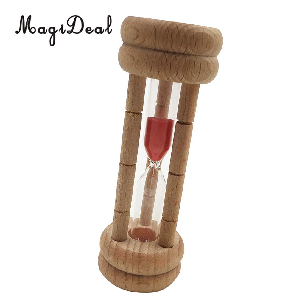 MagiDeal-reloj de arena de madera, 3 minutos, temporizador para cocina o aprendizaje de niños