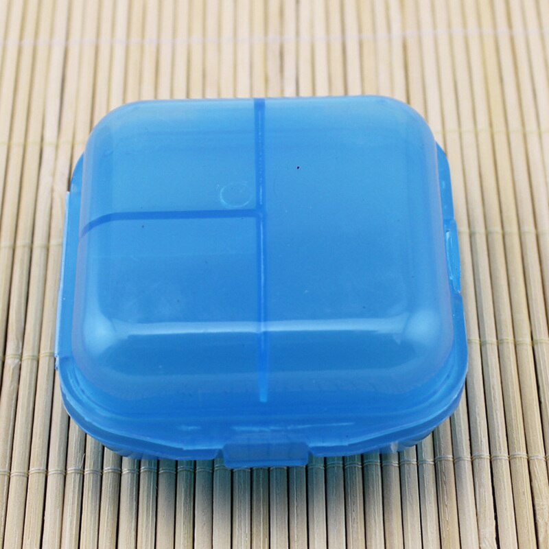 6 Grids Transparent Storage Box Home DIY Jewelry Nail Art Beads Sequin Diamond Receive Case Portable Organizer Two Layers Of Box: Blue