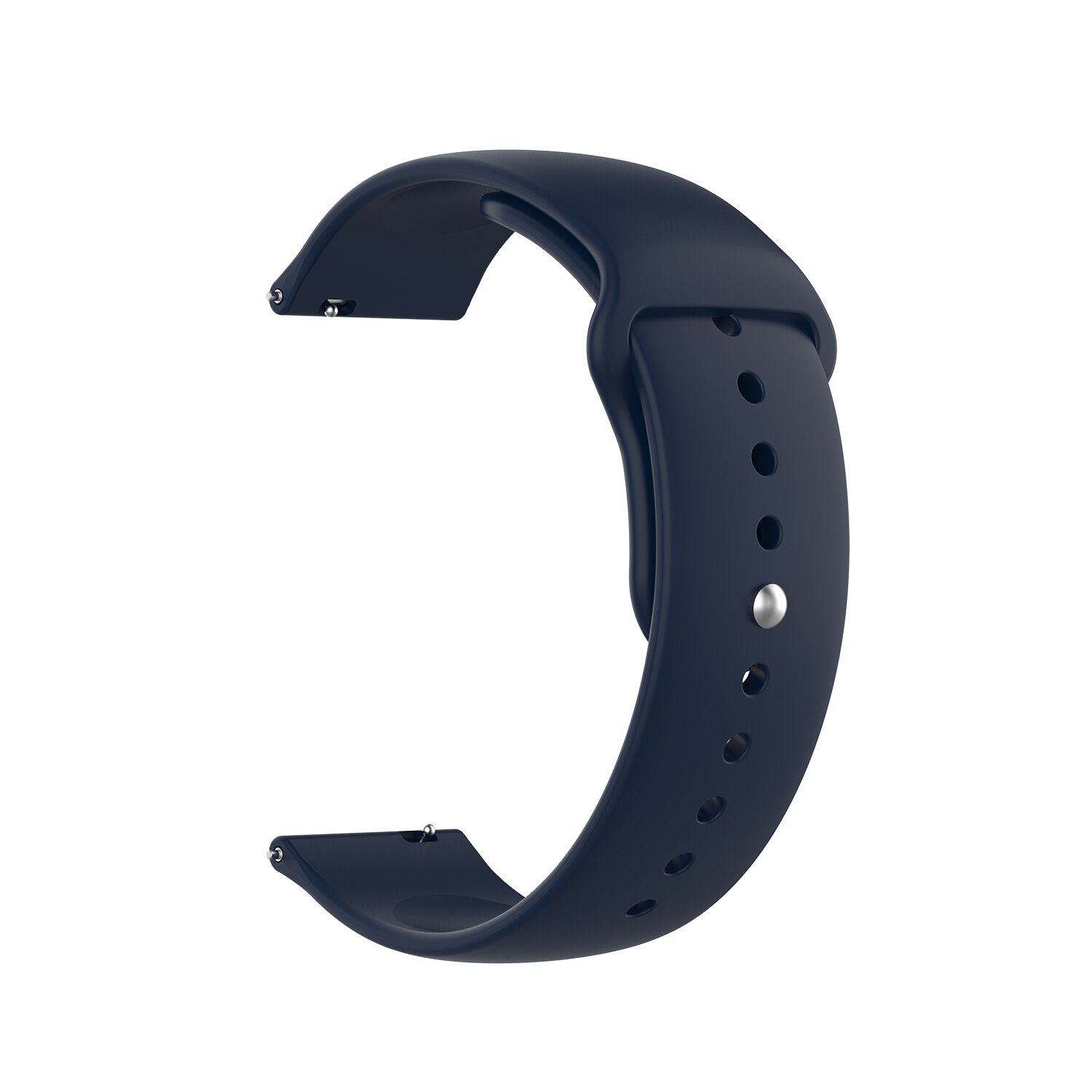 18mm Silicone Wrist Band Strap for Ticwatch c2 Rose Gold Version Watchband Silicone Wrist Strap 18mm for huawei S1/ B5/fit/watch: Navy blue