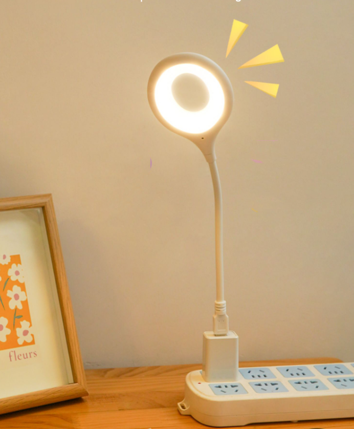 Lampada da scrivania USB pieghevole luci notturne illuminazione lampade da tavolo Plug-In luci da scrivania portatili protezione per gli occhi luce notturna da scrivania