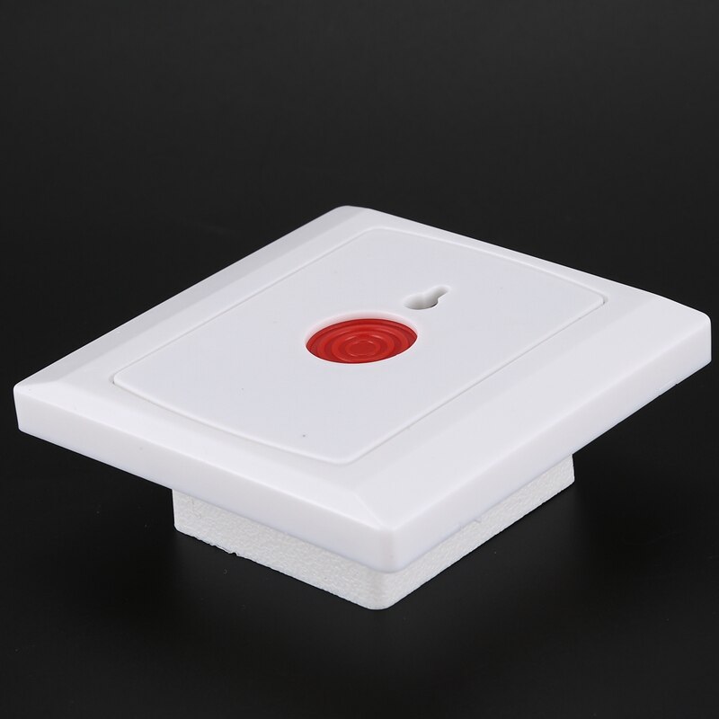 Bouton panique d'urgence de bureau familial carré blanc