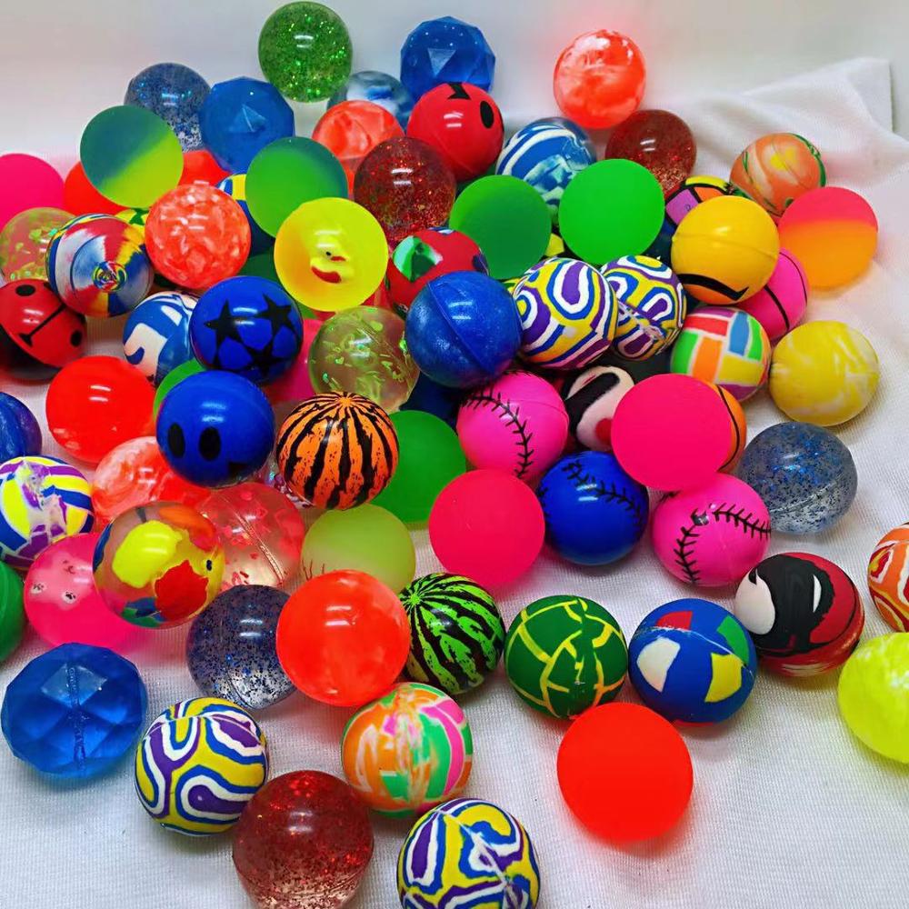 10pcs/bag 3.2cm bouncing ball for kids child elastic rubber Bouncy Ball Children of pinball