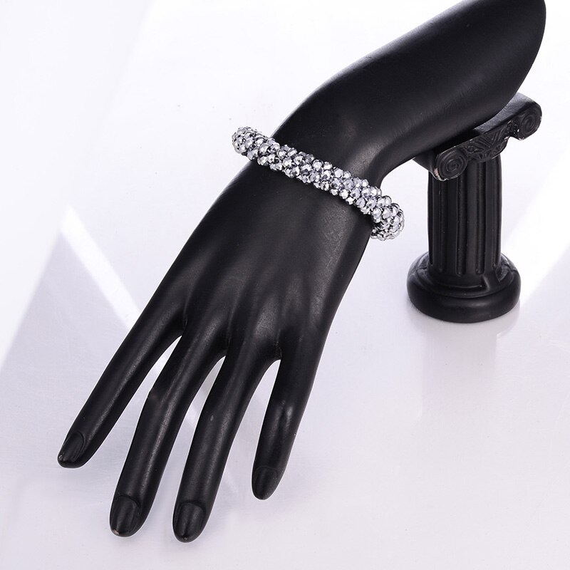 Elastiske newful glasperler armbånd til kvinder rød sort retro sommer armbånd armbånd smykker brazalete mujer