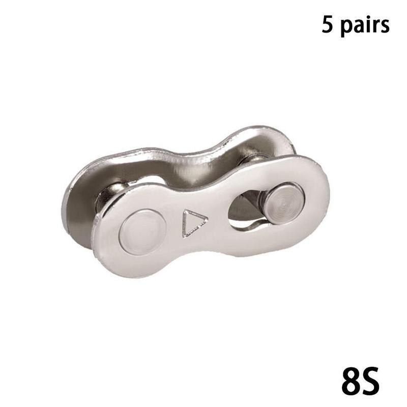 5 Pairs Bike Chain Quick Link Mountain Bicycle Bike Chain Missing Quick Connector Connecting Master Link For 8 9 10 11 Speed: 8 Speed