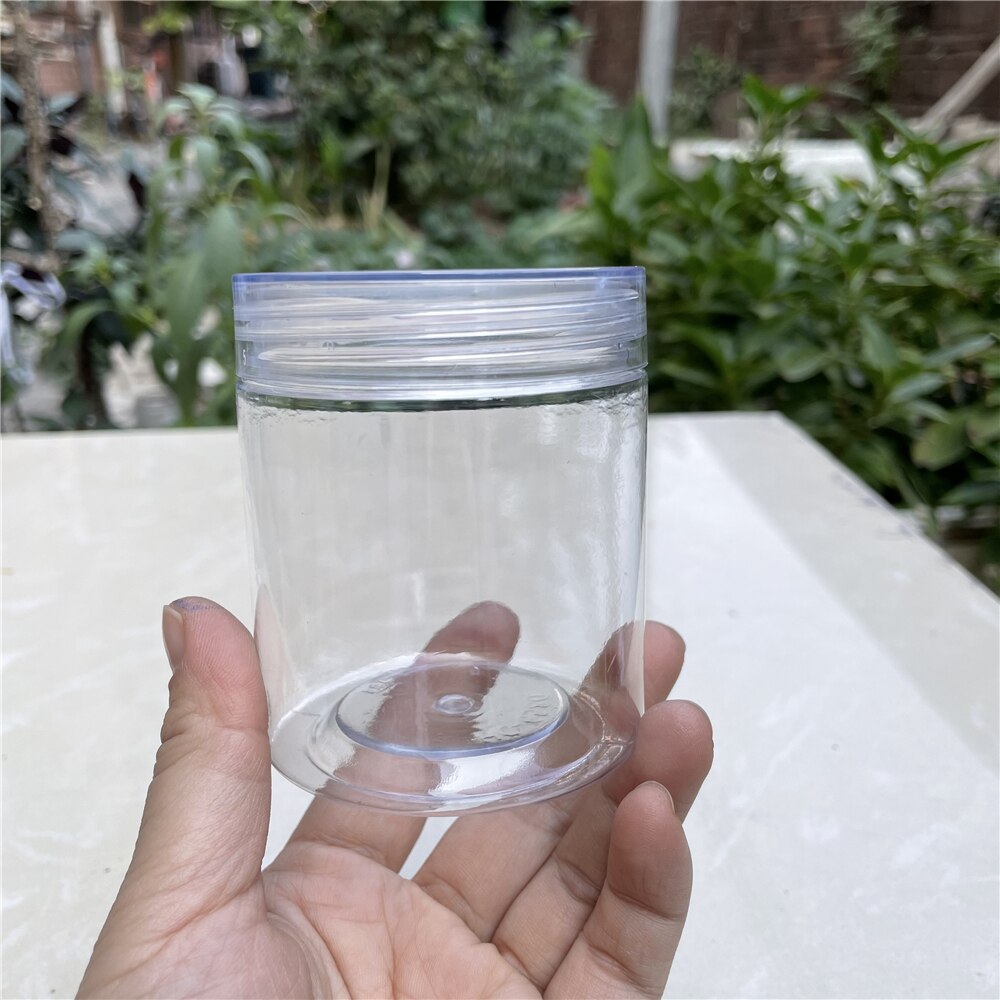Botellas Vacías pequeñas de plástico transparente para alimentos, envases de condimentos, tarro transparente, almacenamiento para el hogar, 100ML, 150ML, 50 unidades