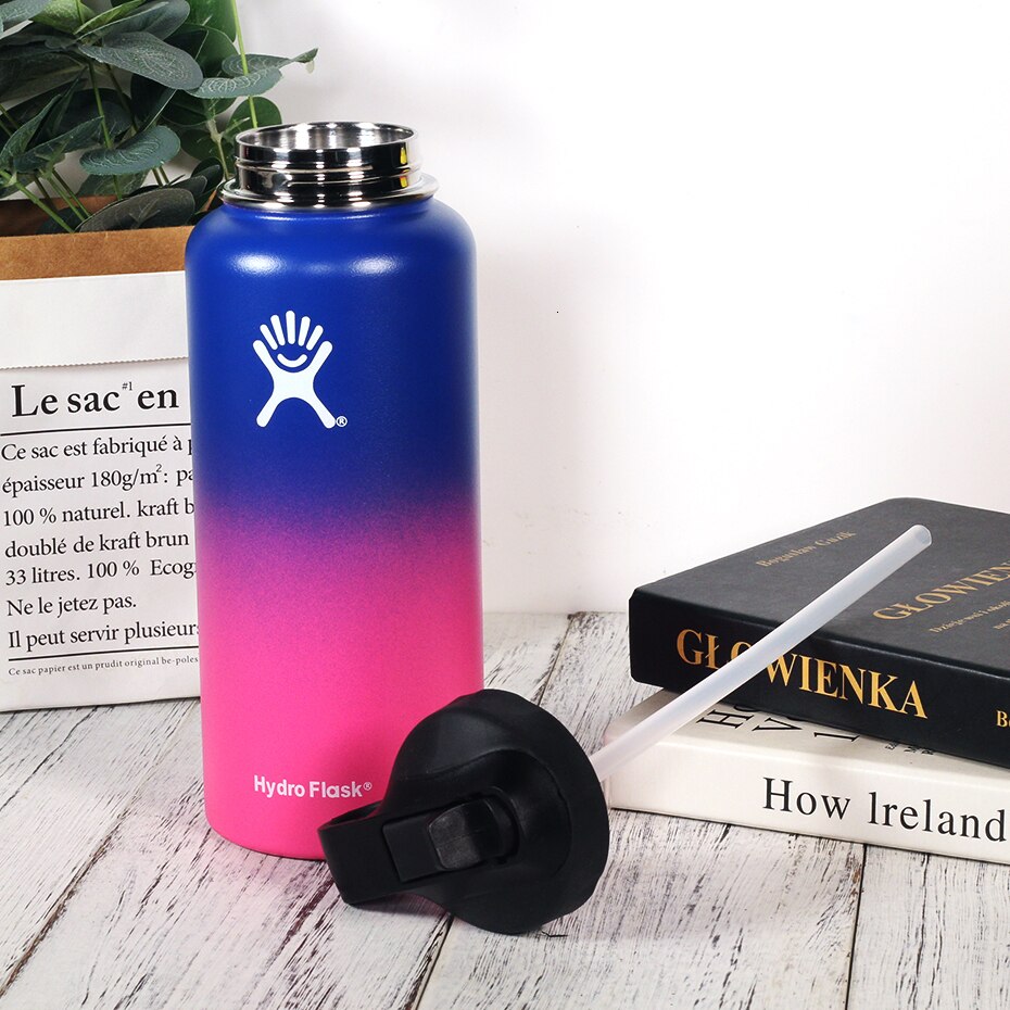Sports Bottle Hydro Flask 32oz Tumbler Flask Vacuum Insulated Flask Stainless Steel Water Bottle Wide Mouth Outdoor