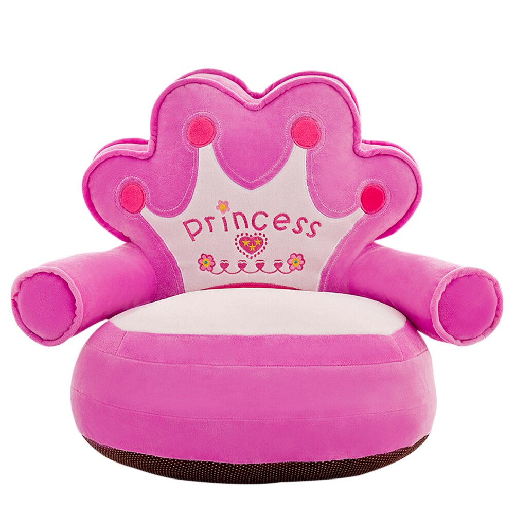 Krone baby sofa betræk vaskbart behagelige småbørn, der lærer at sidde rede pust vaskbart uden filler plys stolesæde: Lilla