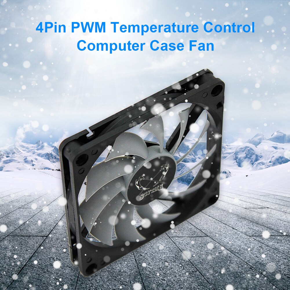 80Mm Computer Pc Case Dunne Fan 4 Pin 3000Rpm Verstelbare Speed Temperatuurregeling Chassis Pwm Heatsink Cooler