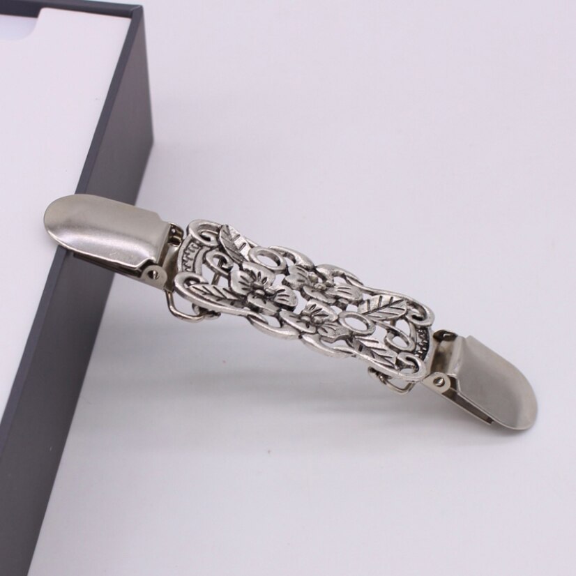 Clip de flores para cárdigan Vintage, abrazadera de costura, adornos, broches, prendedores de ropa de Metal para costura de retales