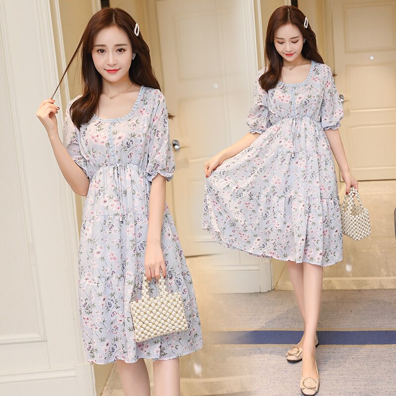 Home Wear Summer Waffle Short Maternity Suit