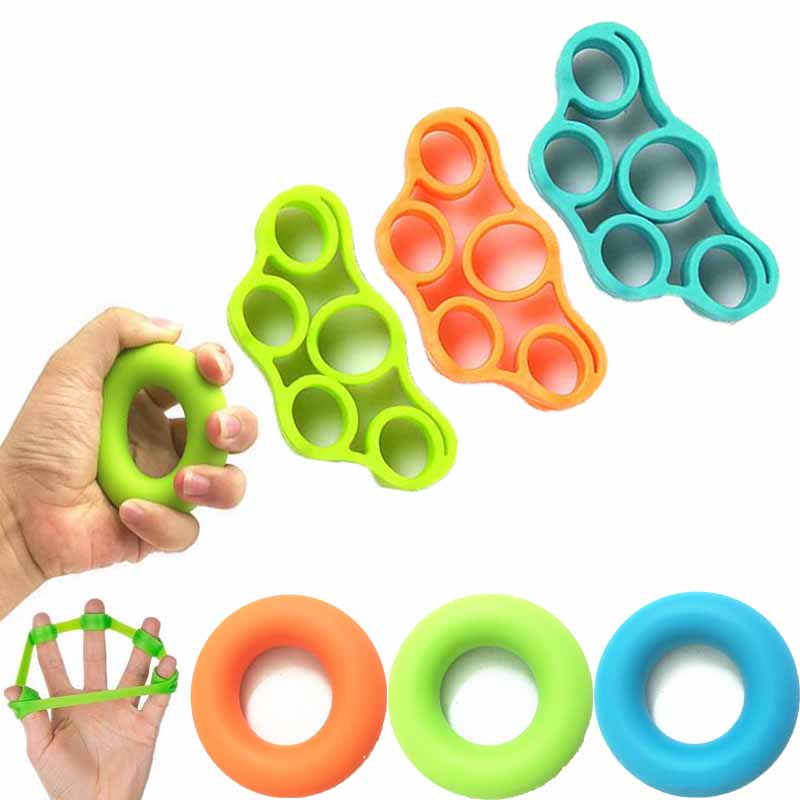 Finger Gripping Ring Resistance Bands Hand Gripper Forearm Wrist Training Stretcher Exercise Pull Ring Grips Expander Fitness