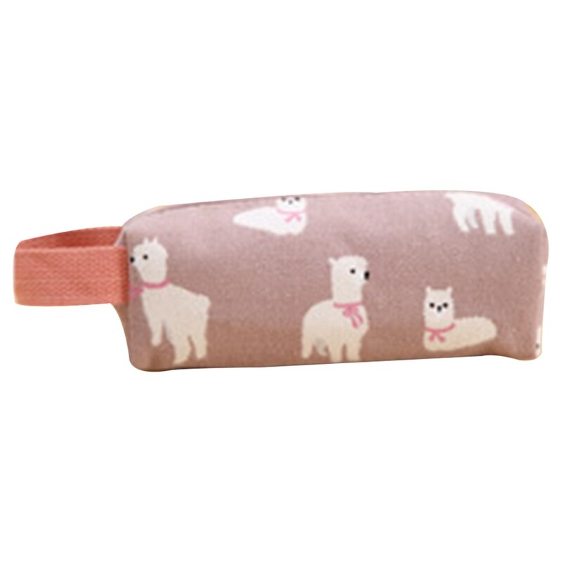 Nieuwigheid wasbeer alpaca vos canvas etui schrijfwaren kinderen grote capaciteit etui jongens meisjes etui schoolbenodigdheden