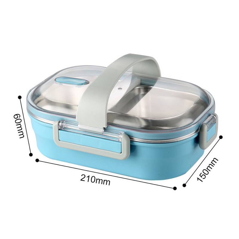Japanese Portable Lunch Box Containers With Compartments For Kids School 304 Stainless Steel Bento Box Leak-proof Food Container