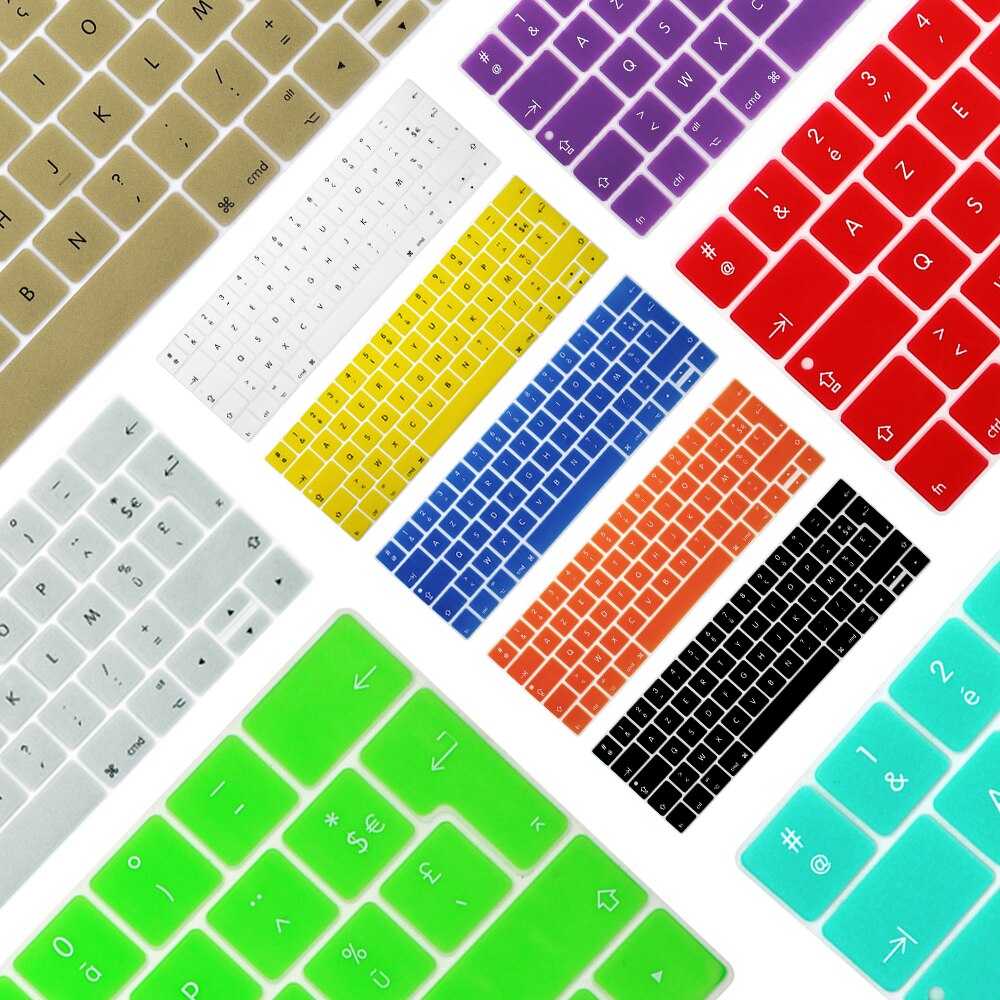 Francuski układ osłona klawiatury ue dla macbook touchbar 13 "15" A1990 A1989 A1707 A1706 folia ochronna na klawiaturę laptopa AZERT