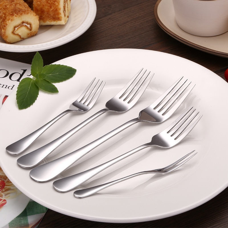 buffet serveringsgaffel rustfritt stål bestikk til dessert matte frukt servise servise kjøkkenutstyr bestikk hjemmelagde retter
