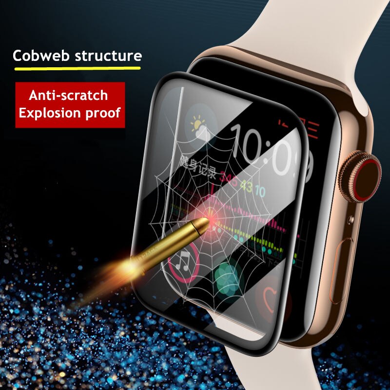 Screen Protector Voor Apple Watch 6 Band 44Mm 40Mm Iwatch Serie 6 Se 5 4 3 2 1 42mm 38Mm 9D Hd Zachte Film Apple Watch Accessoires