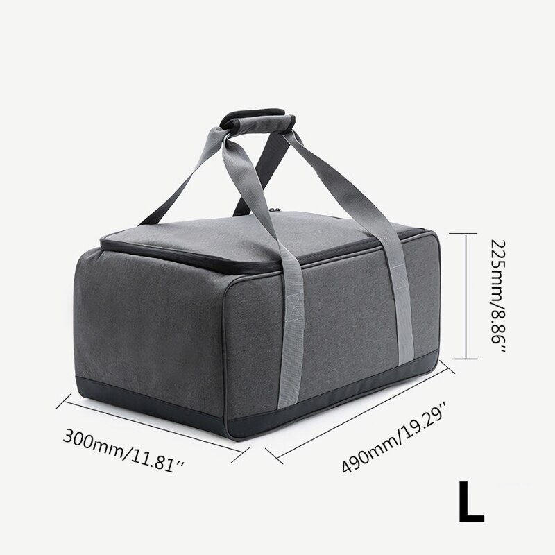 Draagbare Thermisch Geïsoleerde Lunchbox Tas - Bento Pouch Diner Container - Voedsel Opslag Tas: L