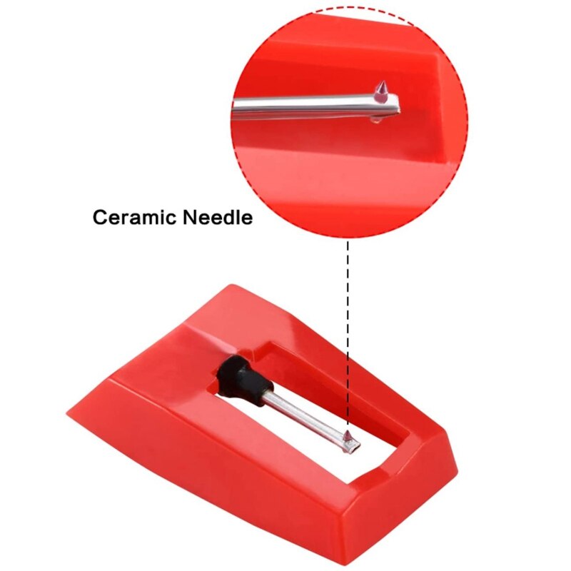 Aiguilles de remplacement pour tourne disque vinyle, 8 pièces