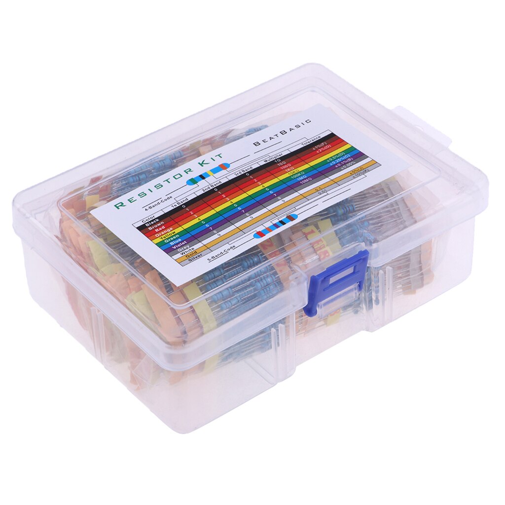 110 Values 1% Resistor Kit Assortment 0.1R - 10M Ohm (Pack Of 1100)