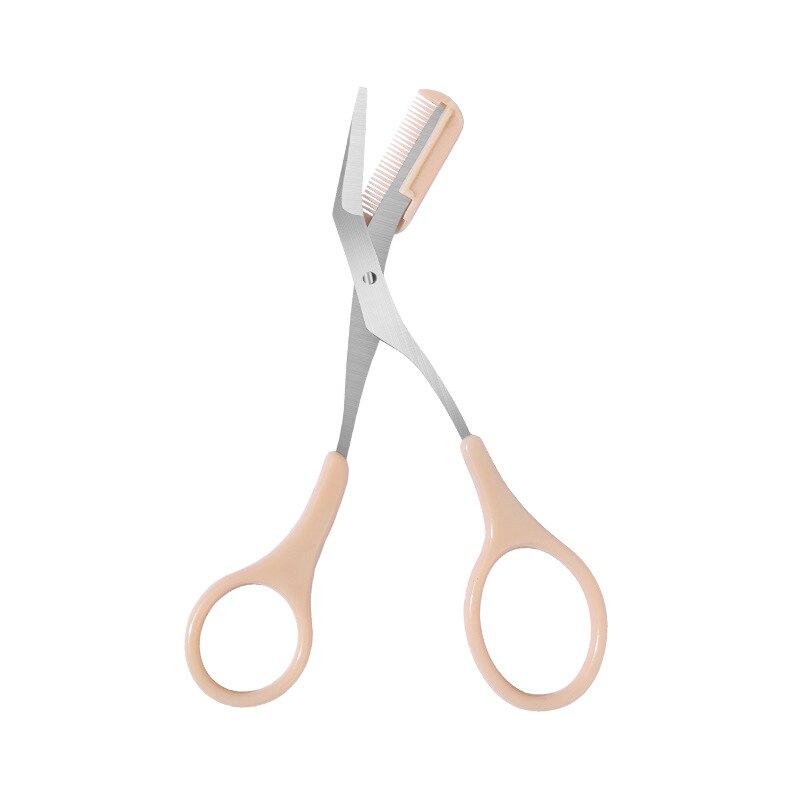 Recortador de cejas de acero inoxidable, peine, tijeras de pelo, Clips, maquinilla de afeitar, accesorios de maquillaje, 1 pieza: 02