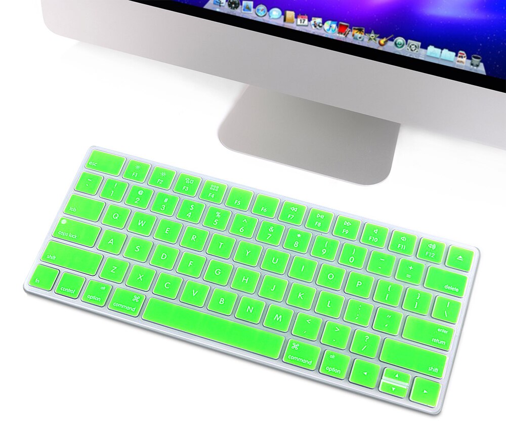 HRH klawiatura pokrywa silikonowa skóra klawiatura pokrywa Protector ochronna folia do Apple magiczna klawiatura MLA22B/A klawiatura amerykańska wersja: Green