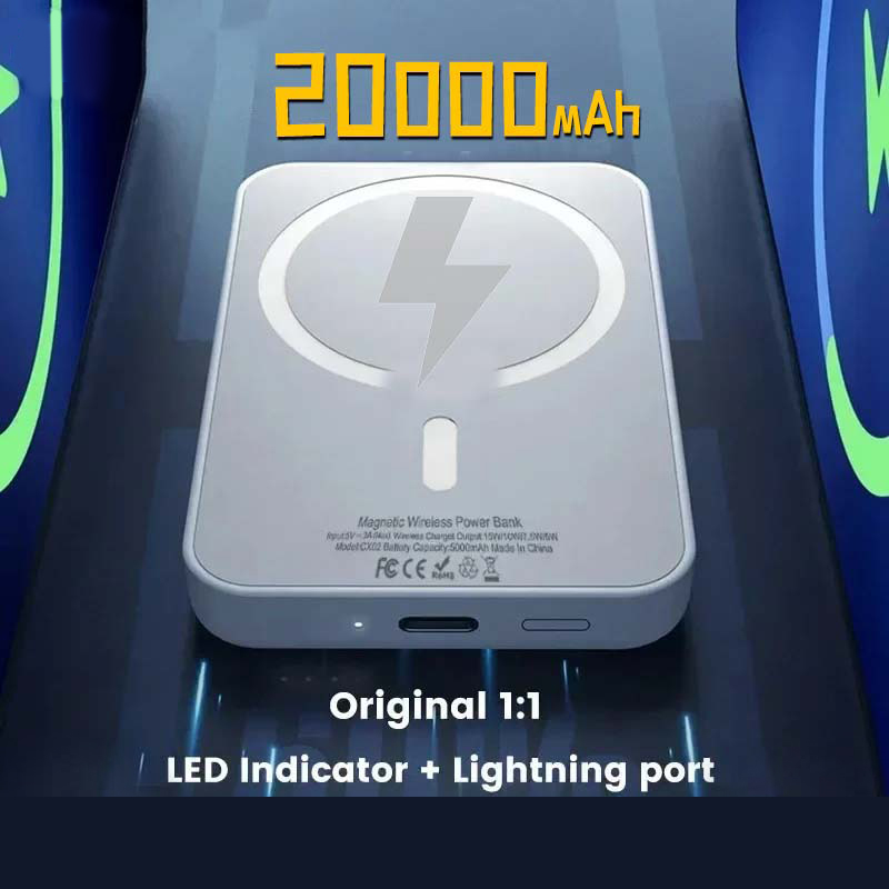 50000 mah magnetisk trådlös powerbank för magsafe bärbar för iphone 17 16 bärbar laddare externt 15 batteripaket