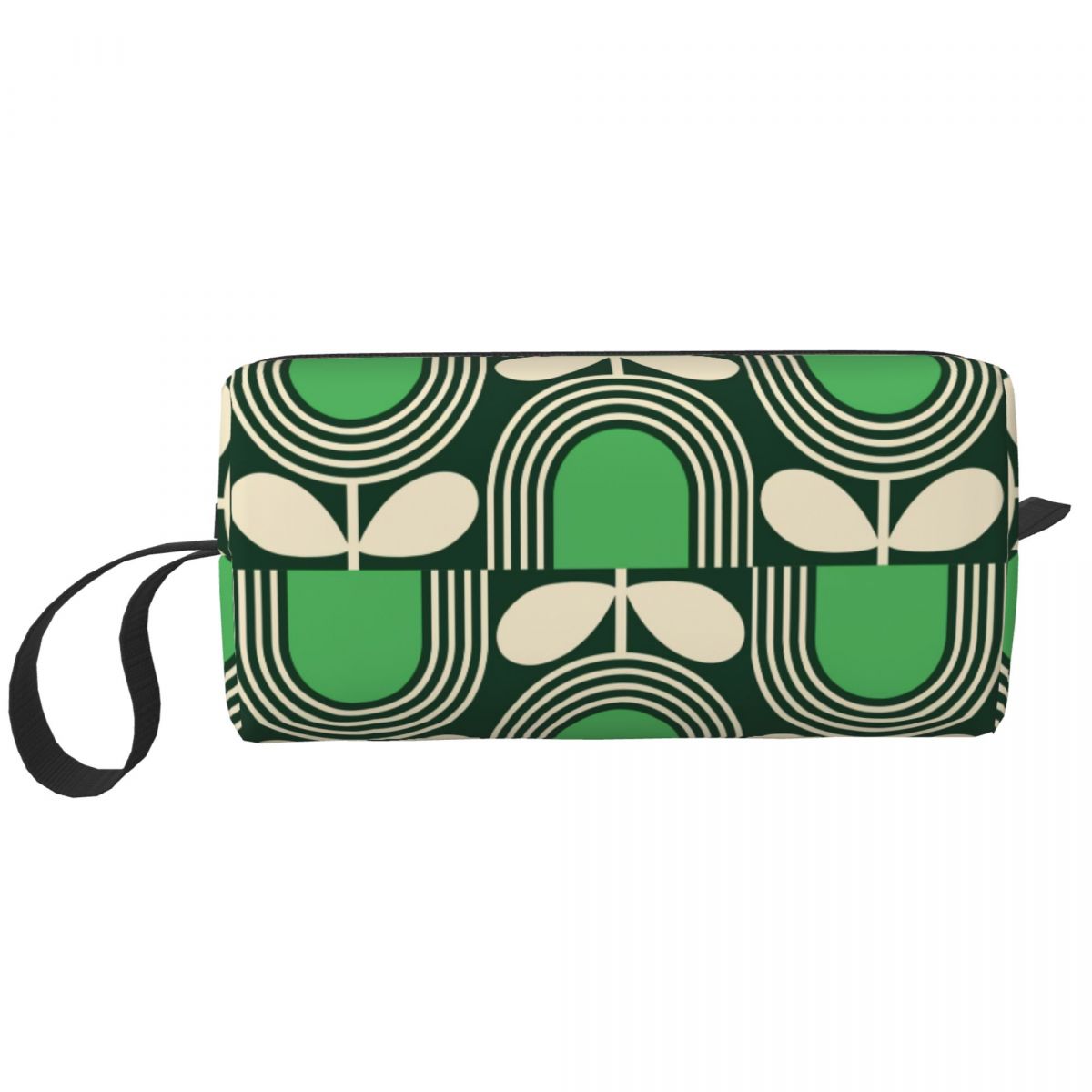 Custom Travel Green Girl Toiletry Bag Orla Kiely Makeup Cosmetic Organizer for Women Beauty Storage Bags Dopp Kit Case Box