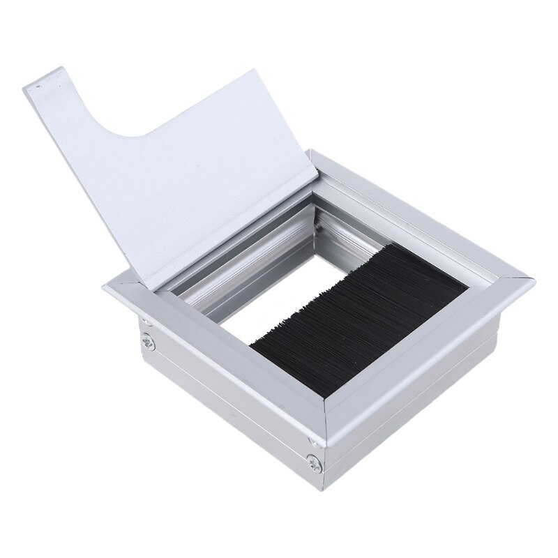 Aluminium Square Rectangle Desk Computer Wire Cable Outlet Insert Hole Cover Table Grommet Hardware