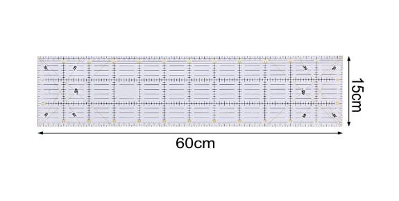 30/45/60Cm Quilten Naaien Patchwork Liniaal Snijgereedschap Dikke Transparante Diy: 5A21261