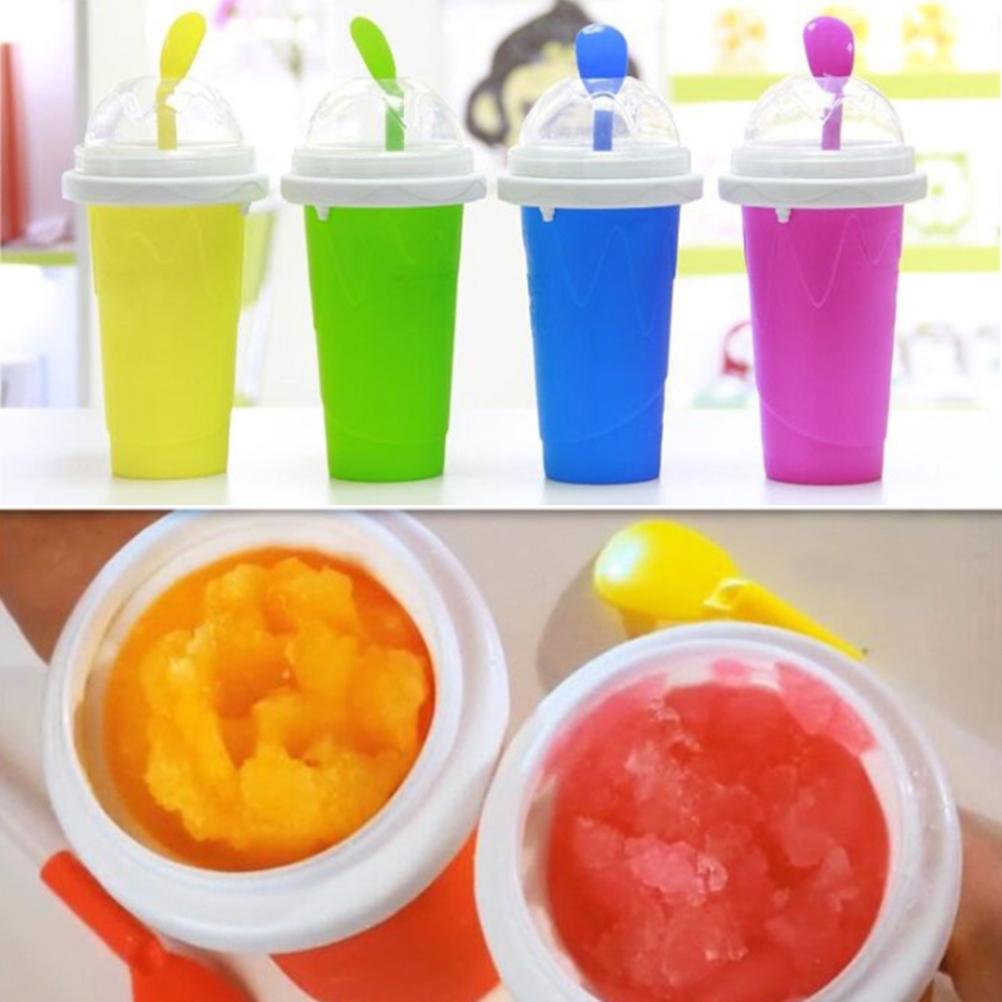 Smoothie copos 2021 diy caseiro congela bebidas copo dupla camada copos de silicone bebidas garrafa com tampa 2021 criativo colorido diy