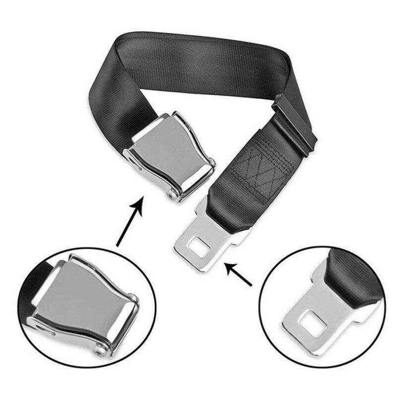 Rallonge Ceinture Sécurité Avion VINEST 60-100cm - Pour Femmes Enceintes & Personnes Fortes - Acier Inox