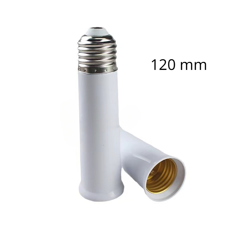 65Mm 95Mm 120Mm E27 Tot E27 Extender Lamphouder Basislamp Verlengstuk Adapter Led Licht Adapter Converter: Blauw