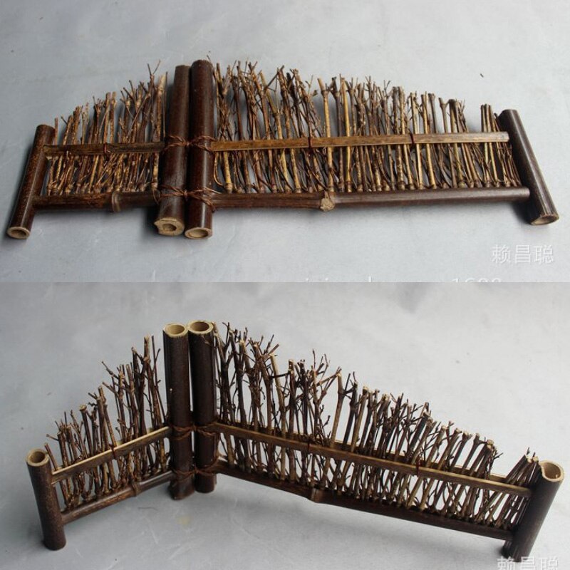 Purple Bamboo Fence Screen Tea Pet Fence Fence Photography Background Tea Table Decoration Tea Ceremony Accessories