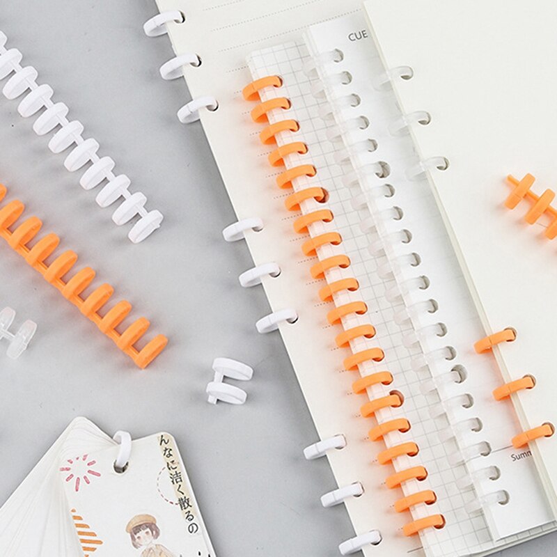 Loose-leaf Plastic Binding Ring Spring Spiral Rings for 30 Holes A4 A5 A6 Paper Notebook Stationery Office Supplies