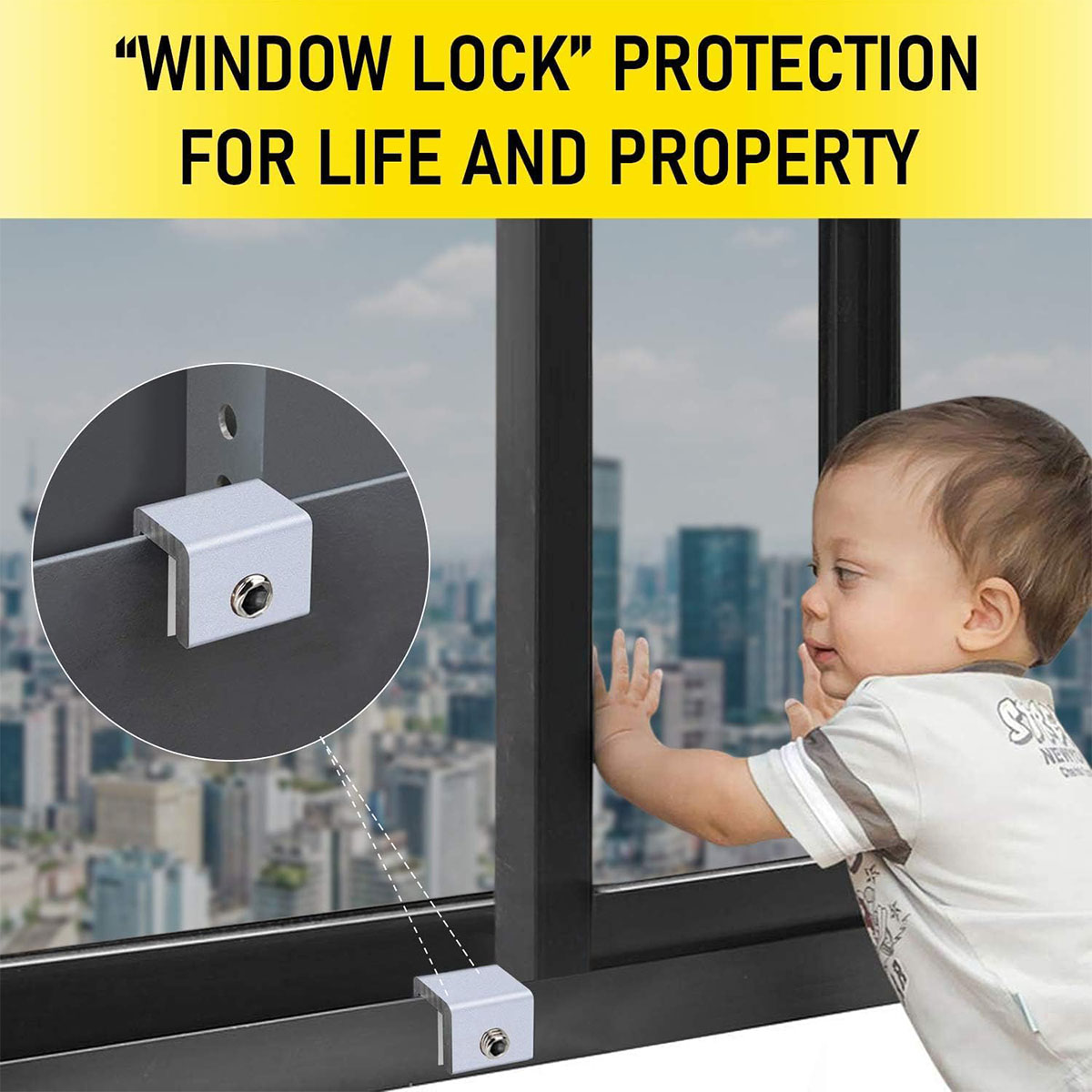 4 teile/satz Schiebefenster Schlösser Tür Sicherheitsschlösser Fenster Stopper Fenster Sicherheitsstangen mit Schlüssel Einstellbare Fenster Sicherheitsschlösser