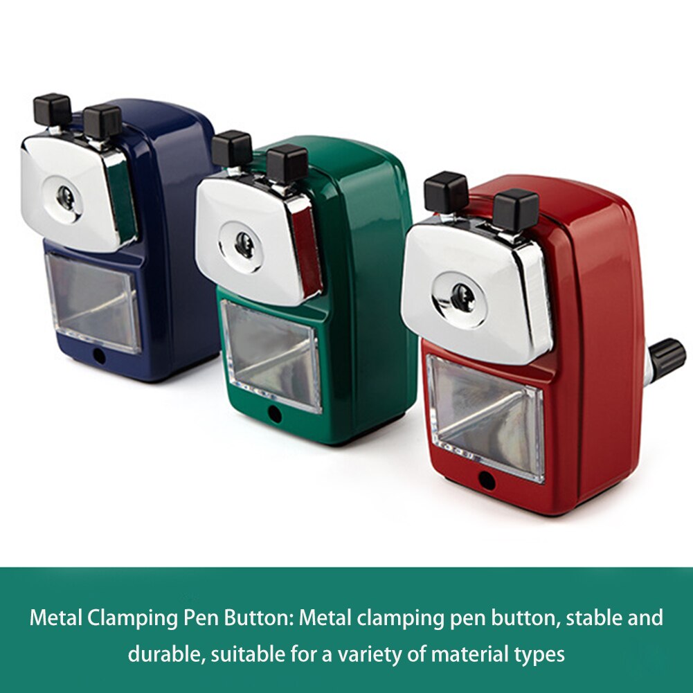 Machine Manual With Container Pencil Sharpener Desktop Student Rotary For Kids Cutter Home School Office Hand Crank