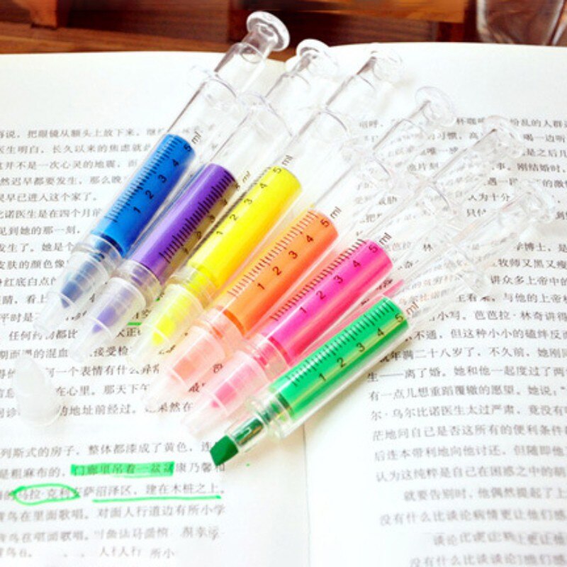 Bolígrafos subrayadores de Color aleatorio, marcadores Copic, bolígrafos de papelería, Material fluorescente, suministros de pintura para oficina y escuela